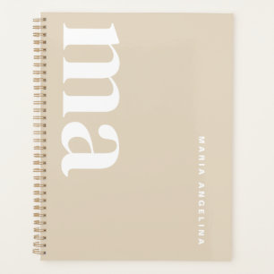 Monogramme beige classique moderne