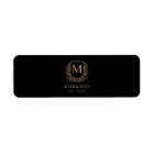 Monogramme Black Gold Crest Mariage Cigar Band