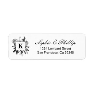 Monogramme   Black & White Foliing Adresse de reto