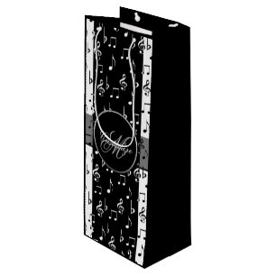 Monogramme Black & White Musical Stripes Sac à vin