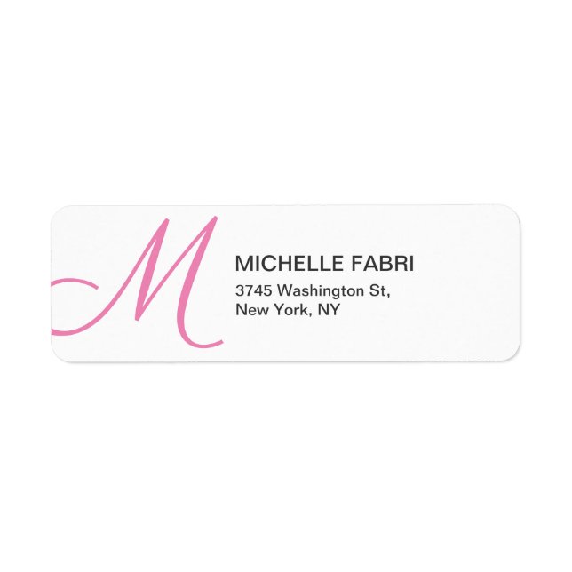 Monogramme blanc feminin Pink (Devant)