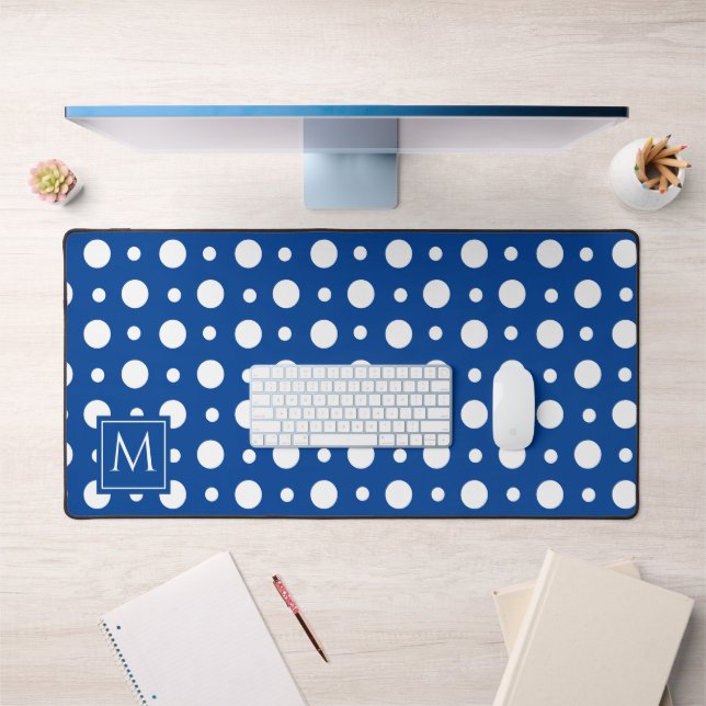 Monogramme bleu blanc Pointe (Bureau 1)