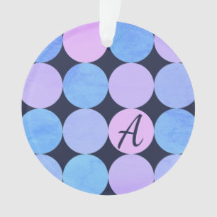 Monogramme bleu pourpre et rose des cercles