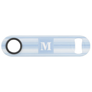 Monogramme Bleu rayures