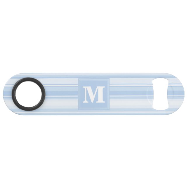 Monogramme Bleu rayures (Devant (Horizontal))