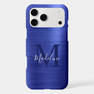 Monogramme bleu royal métallisé pailleté