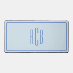 Monogramme bleu simple à trois lettres
