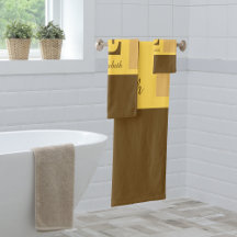 Monogramme Brown Jaune Élégant
