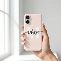 Monogramme Brush Calligraphy Blush