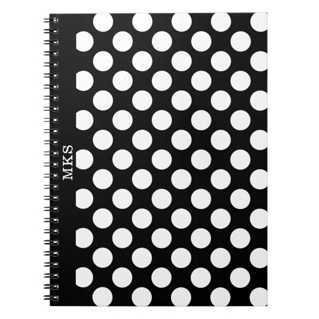 Monogramme BW Polka Carnet pointillé (Devant)