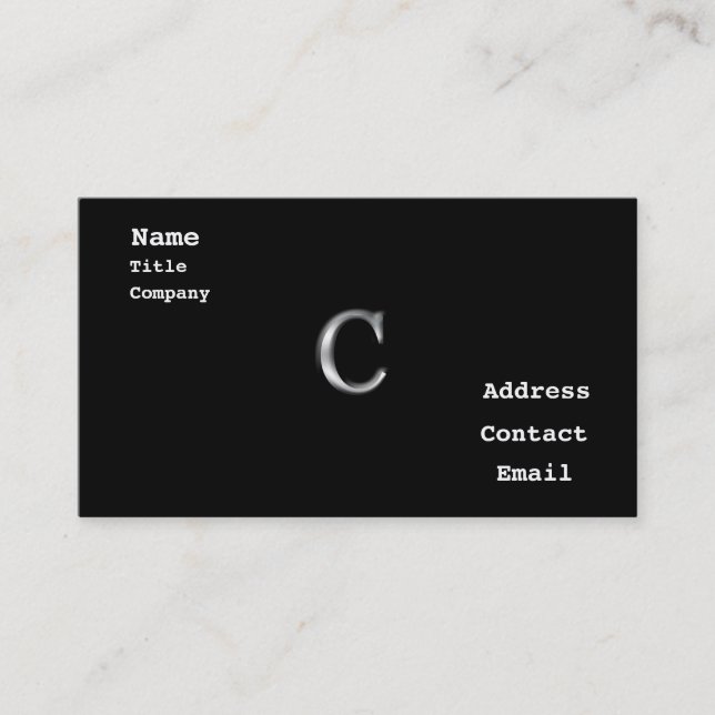 Monogramme C cartes de visite (Devant)