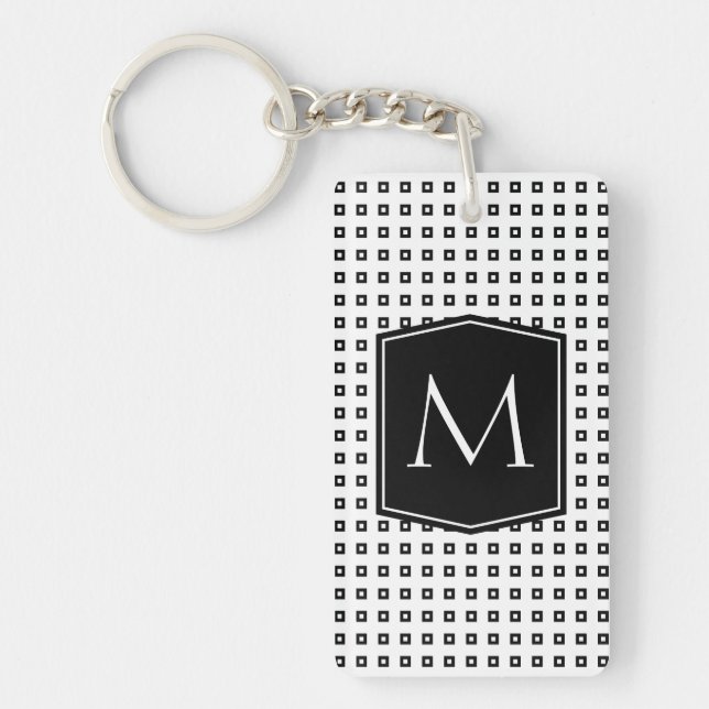 Monogramme carré de motif personnalisable (Devant)