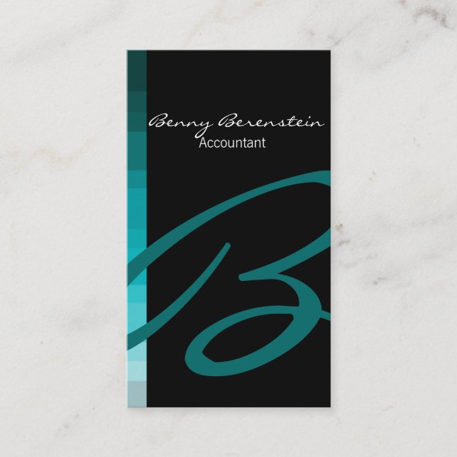 Monogramme Carte de visite comptable (Devant)