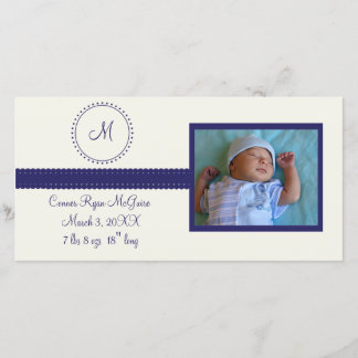 Monogramme Carte photo (marine)