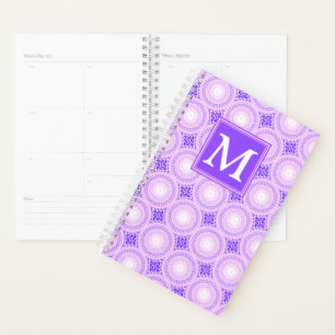 Monogramme cercles violets motif