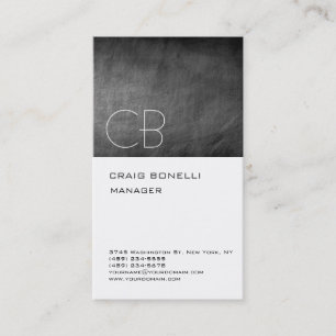 Monogramme Chalkboard Gris Carte de visite attraya