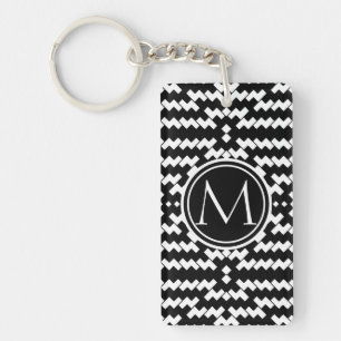 Monogramme Chevron noir et blanc