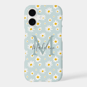 Monogramme Chic Minimal Daisy Écriture Sarcelle