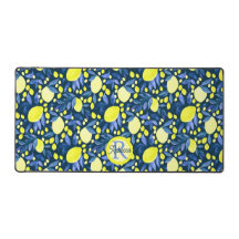 Monogramme Chic Nom Rustique Citron L citron feuil