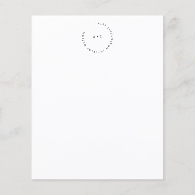 Monogramme circulaire minimum Logo Papeterie d'aff (Devant)