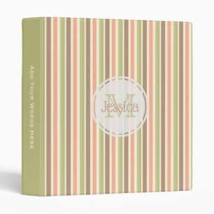 Monogramme : Classeur rayé d'automne