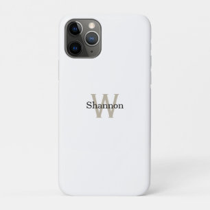 Monogramme classique simple avec coque iphone de n