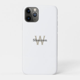 Monogramme classique simple avec coque iphone de n