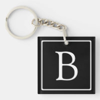 Monogramme classique simple | Texte noir et blanc