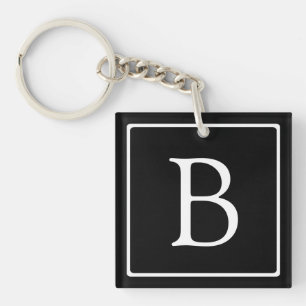 Monogramme classique simple   Texte noir et blanc