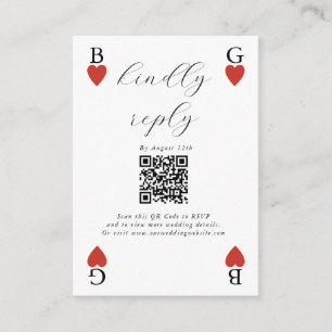 Monogramme Coeurs jouer carte mariage réponse RSVP