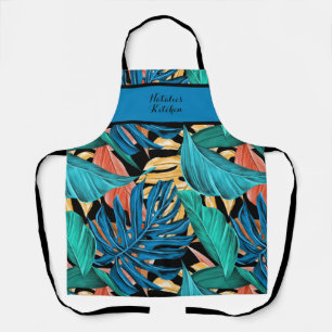 Monogramme Colorful Tropical Imprimer Tablier De C