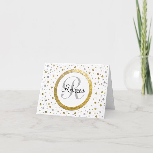 Monogramme Confetti Or (Devant)
