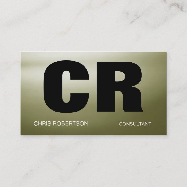 Monogramme Contemporary Chic Carte de visite (Devant)