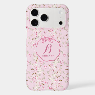 Monogramme Coquette Arc-en-ciel Rose Floral Fémini