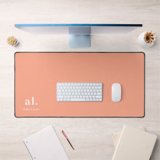 Monogramme Corail Pêche Élégante Feminine Minimali