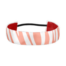 Monogramme Coral rose rayé Zèbre motif tendance