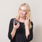 Monogramme couleur Abstrait miroir compact or