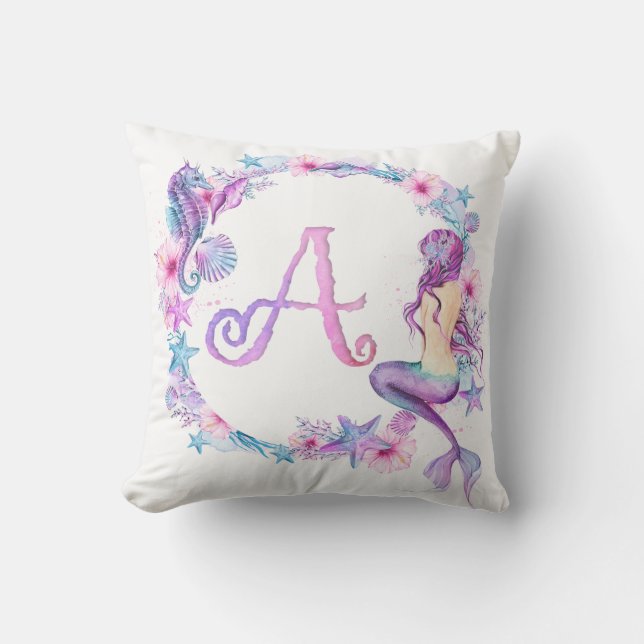 Monogramme Coussin de sirènes - A (Recto)