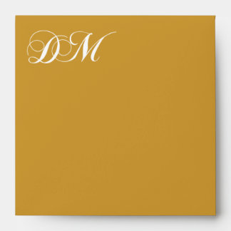 Monogramme D & M Enveloppes d'invitation Or