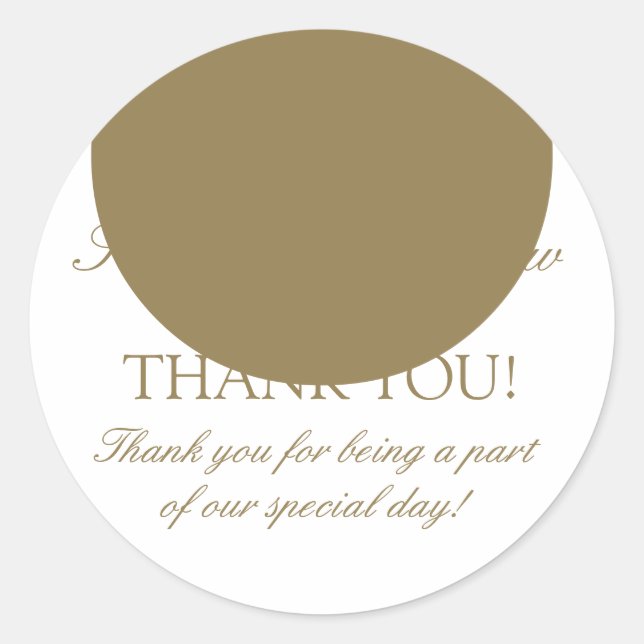 Monogramme D Or Blanc Mariage Faveur Sticker (Devant)