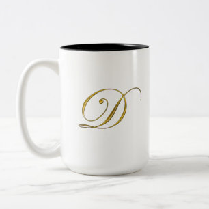Monogramme D Or Mugs et Steins