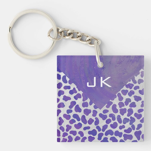 Monogramme Dalmatien violet et blanc (Devant)
