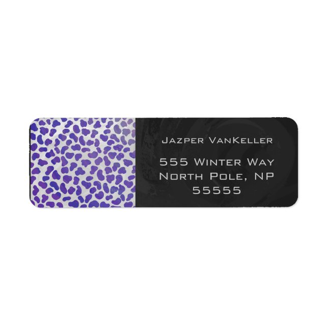 Monogramme Dalmatien violet et blanc (Devant)