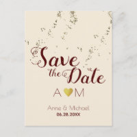 Monogramme d'amour + faire-part de mariage élégant