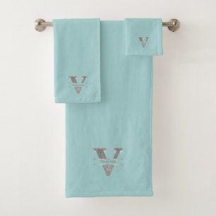 Monogramme d'argent initial V personnalisé Votre n