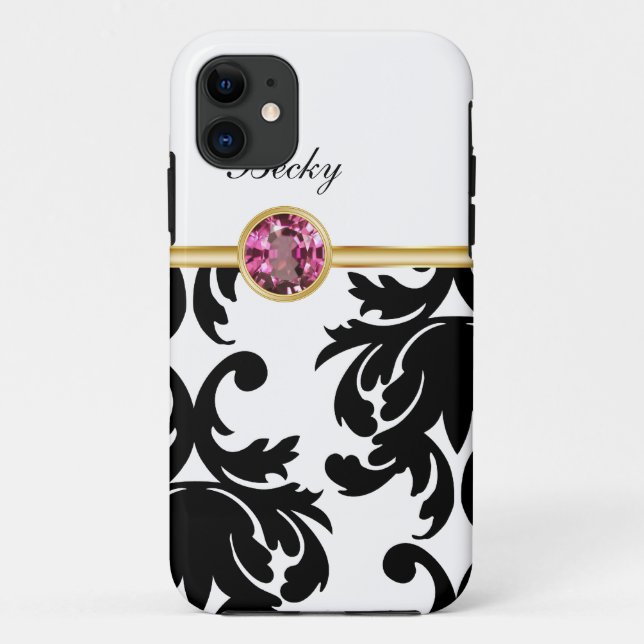 monogramme de Bling de coque iphone (Dos)