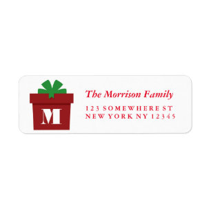 Monogramme de boîte de cadeau