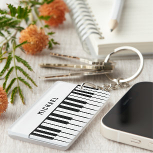 Monogramme de clavier de piano noir et blanc