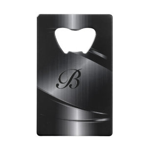 Monogramme de conception géométrique en métal noir