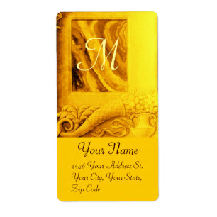 MONOGRAMME DE CORNUCOPIE, jaune or clair